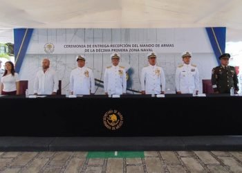 Cambio de mando en la XI Zona Naval en Chetumal