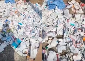 Investiga Sesa hallazgo de medicamentos tirados en vía pública