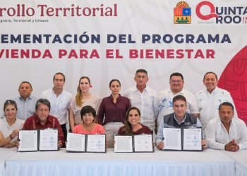 Firman implementación del programa Vivienda para el Bienestar en QR