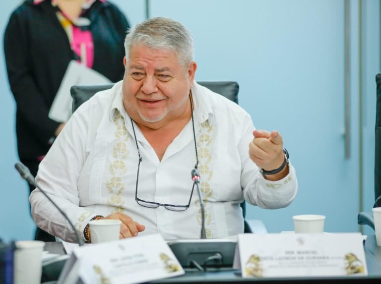 Manuel Huerta desde la tribuna del Senado