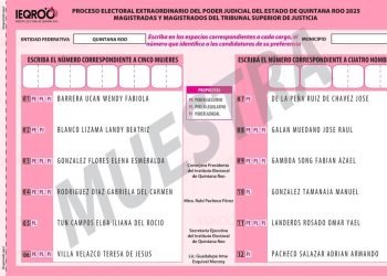 Ieqroo ajusta diseño de las boletas para la elección del Poder Judicial