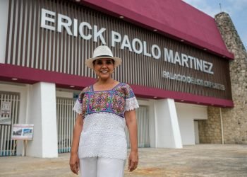 Avanza 97% la rehabilitación del palacio de los deportes «Erick Paolo Martínez»