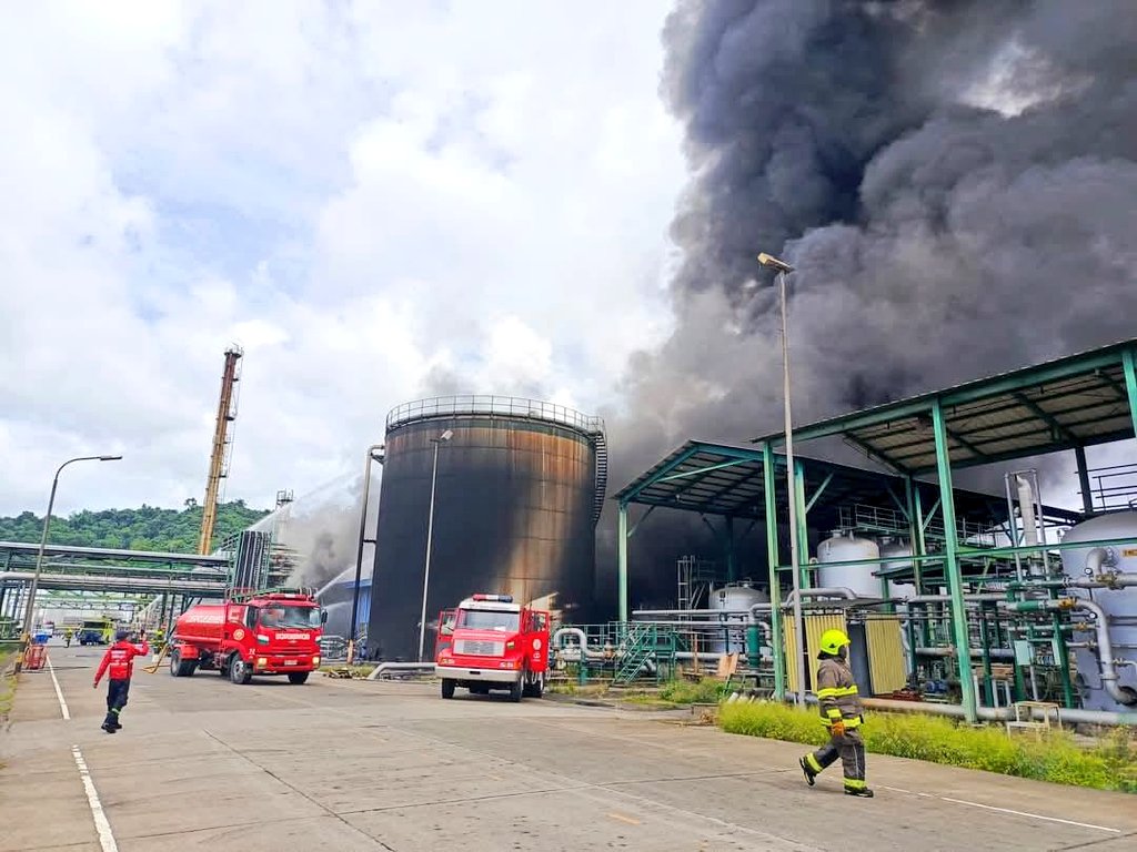 Incendio en refinería Esmeraldas