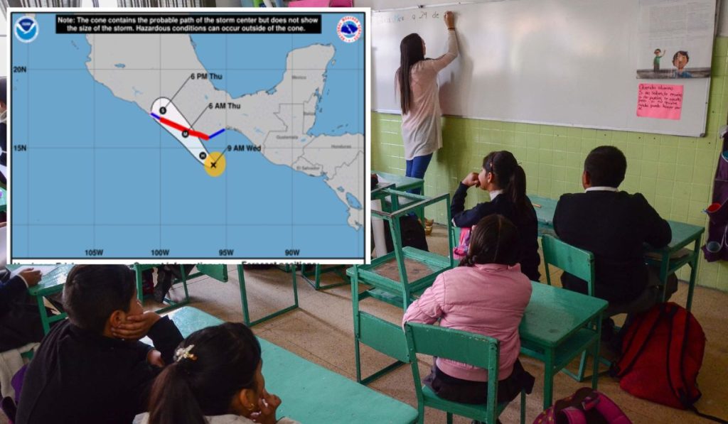 Suspensión de clases por huracán Erick en 3 estados