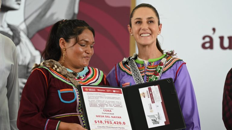 Sheinbaum Recibe Reconocimiento Indígena en Veracruz por su Labor
