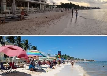 Retiran camastros que invadían arenales en playa Mamita’s