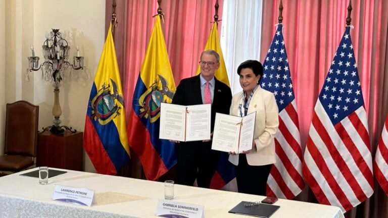 Estados Unidos intensifica apoyo a Ecuador en lucha contra la inseguridad con 20 millones de dólares