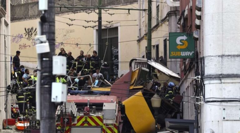 Trágico descarrilamiento del funicular Gloria en Lisboa deja 15 muertos y 18 heridos