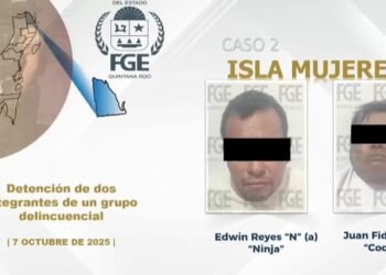 Detienen en Isla Mujeres a dos presuntos narcomenudistas vinculados al grupo de “Los Gemelos”