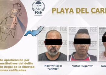 Detienen a tres por presunto secuestro y agresión con machete en Playa del Carmen
