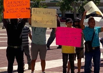 Manifestantes exigen en PDC que no se ejecuten desalojos en asentamientos