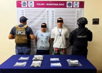 Caen 6 presuntos narcomenudistas en Tulum; aseguraron drogas, armas y vehículos