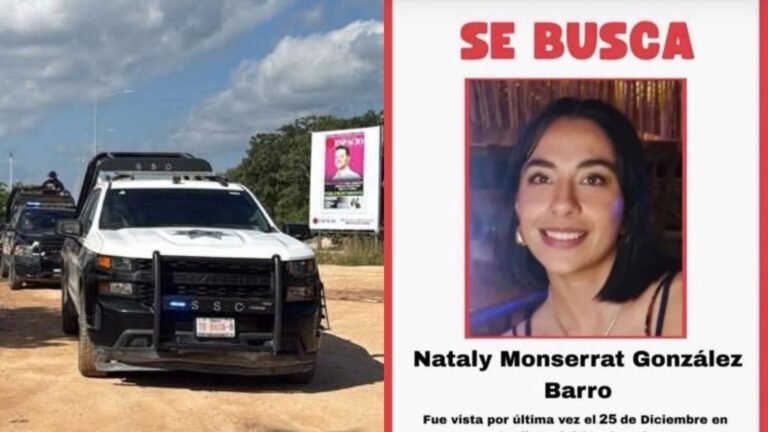 Confirman sin vida a Nataly Montserrat González Barro, desaparecida en Cancún 2025