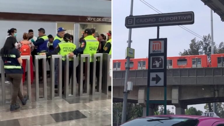 Efecto dominó en el metro Ciudad Deportiva: 12 lesionados por caída en escaleras