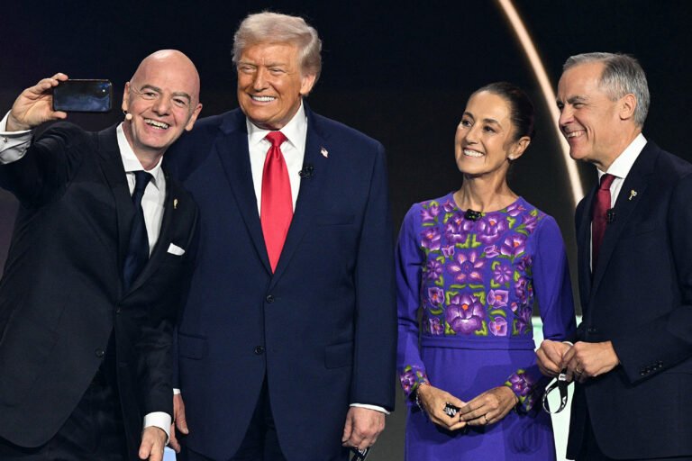 El espectáculo político del sorteo del Mundial 2026: Trump, Sheinbaum y Carney