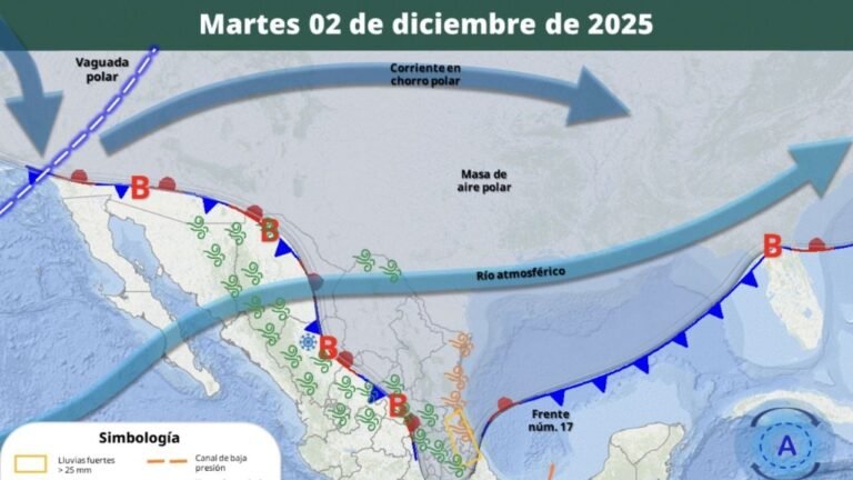 La oleada invernal que azota al norte: los frentes fríos 17 y 18 desatan temperaturas extremas