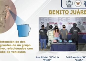 EN LA SM 233: Cae pareja ligada al narcomenudeo y robo de motocicletas