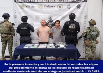 Detienen a dos sujetos por presunta extorsión en Playa del Carmen; uno era buscado por la DEA