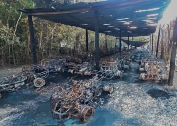 Descarta FGE ataque; incendio de cuatrimotos en Cozumel fue por corto circuito