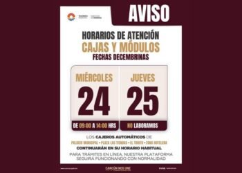 POR NAVIDAD: Cerrarán cajas de la Tesorería de BJ; pagos podrán realizarse en línea