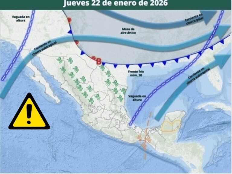 Frente frío 30 y DANA: Pronóstico invernal extremo en el norte de México y Estados Unidos