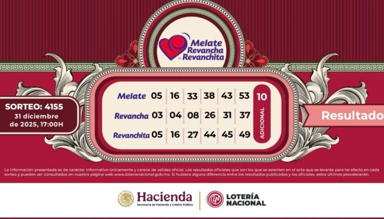 Los números del Melate 4155 que cerraron el 2025 con 597 millones