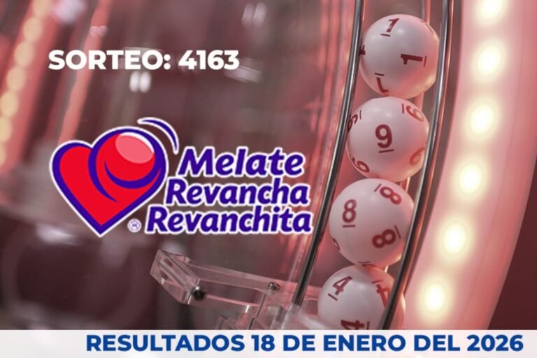 Resultados oficiales del Melate 4163, Revancha y Revanchita del 18 de enero de 2026