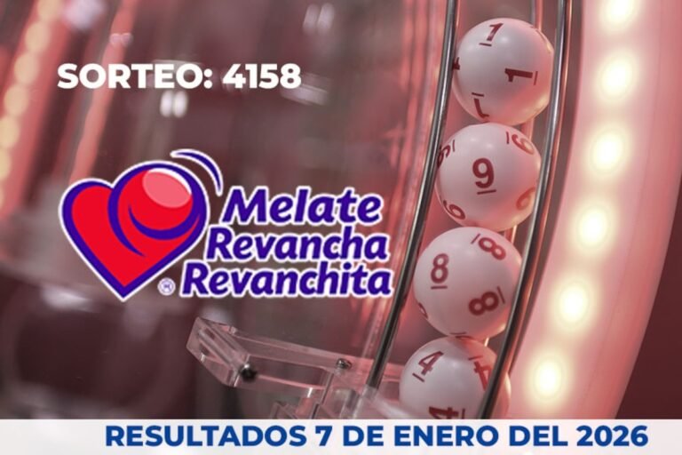 Sorteo Melate 4158, Resultados Lotería Nacional, Revancha y Revanchita, 7 de enero 2026, Cobro de premios
