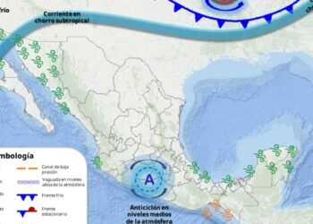 El frente 34 pone a México bajo dos climas: Calor de 45 °C, heladas de -5 °C y nieve