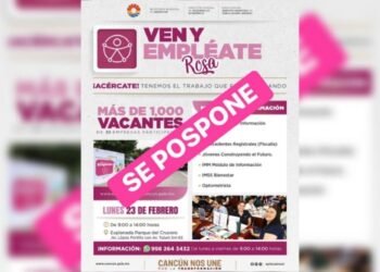 INSEGURIDAD: Posponen la feria “Ven y Empléate Rosa” en Cancún