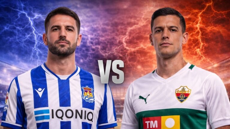 Horario y dónde ver Real Sociedad vs Elche CF: Alineaciones y predicción para La Liga