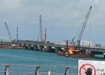 AVANCE DEL 95%: Realizan trabajos finales en Puente Nichupté