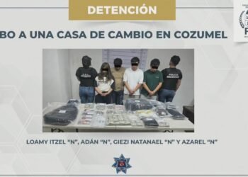 ROBO EN COZUMEL: Detienen en Cancún a familia acusada de sustraer 2.4 mdp de casa de cambio