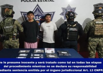 Detienen a dos con narcóticos y motocicletas con placas sobrepuestas en Cancún