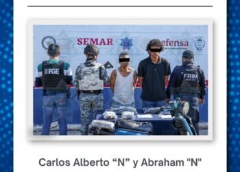 Detienen en Villas del Mar a dos presuntos narcomenudistas ligados al robo de motocicletas