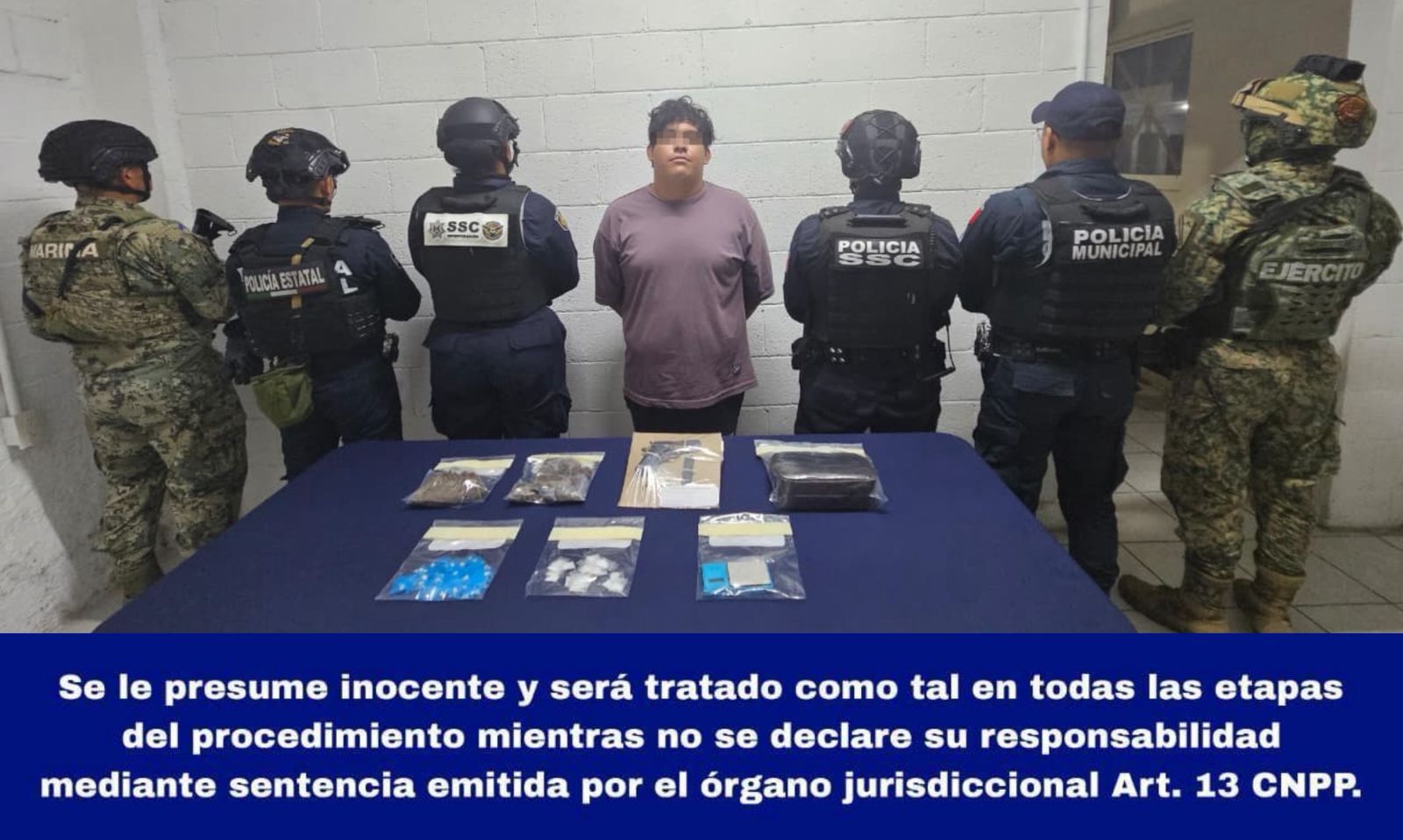 Capturan a sujeto con narcóticos y arma en Cozumel