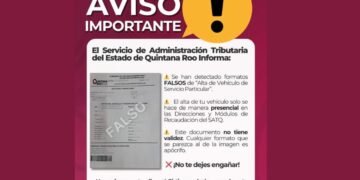 Advierte SAT sobre documento apócrifo para registro de vehículos en QR