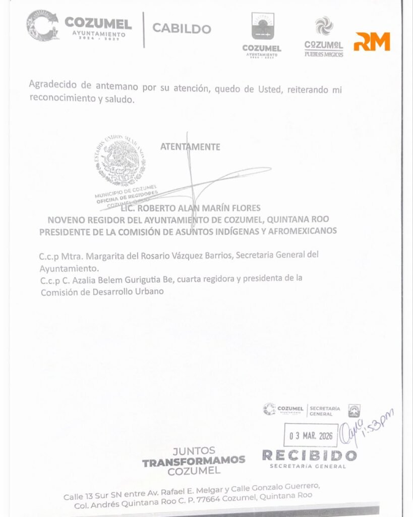 COZUMEL: Cuestiona regidor instalación de cajeros en el parque Benito Juárez (VIDEO) 2 644540558 893877123258402 618704243692115728 n