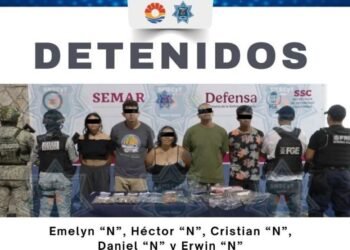 OPERATIVO «BLINDAJE CANCÚN»: Caen 5 “tiradores” con más de 350 dosis de droga