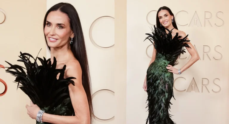 Demi Moore conquista los Oscar 2026 con un diseño disruptivo de Gucci