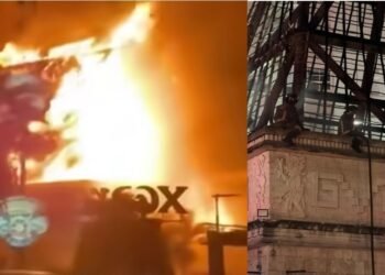 Arde palapa de Xcaret en la Zona Hotelera de Cancún