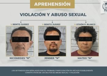 Capturan a 3 hombres por abuso contra menores en Cancún y Chetumal
