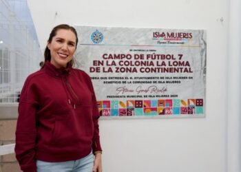 Inauguran la primera cancha de fútbol 7 en Ciudad Mujeres