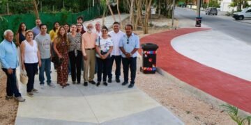 Entrega Atenea Gómez nueva ciclovía y andador peatonal en Punta Sam