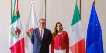 Se reúne Mara Lezama con embajador de Italia en México