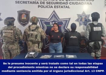 Detienen a mujer con droga en Holbox