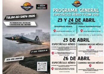 DEL 23 AL 26 DE ABRIL: Promueve Defensa el Tulum Air Show 2026