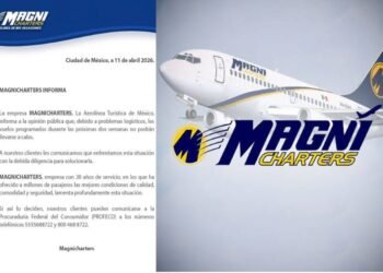 “PROBLEMAS LOGÍSTICOS”: Suspende Magnicharters vuelos por dos semanas