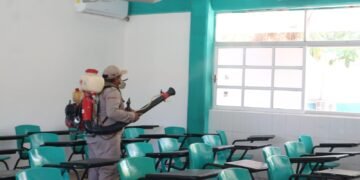 Realizan  jornada de termonebulización en escuelas de Isla Mujeres