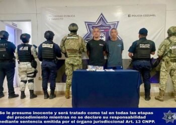 Aseguran a dos jóvenes con drogas en Cozumel